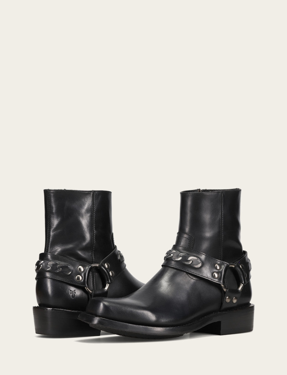 Men's Black Conway Chain Harness Boot Black