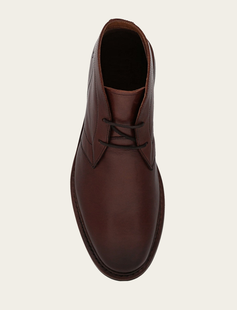 Men’s Brown Oiled Leather Paul Chukka Boots Brown