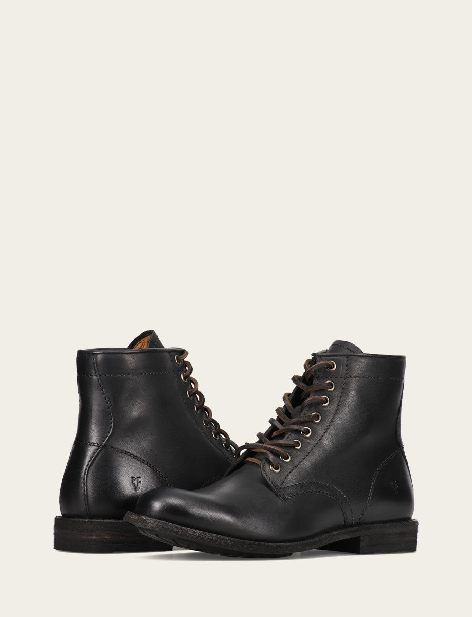 Men's Black Tyler Flex Lace Up Boots Black