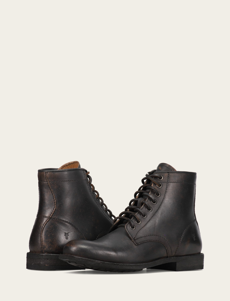 Men's Antiqued Black Tyler Flex Lace Up Boots Antiqued Black