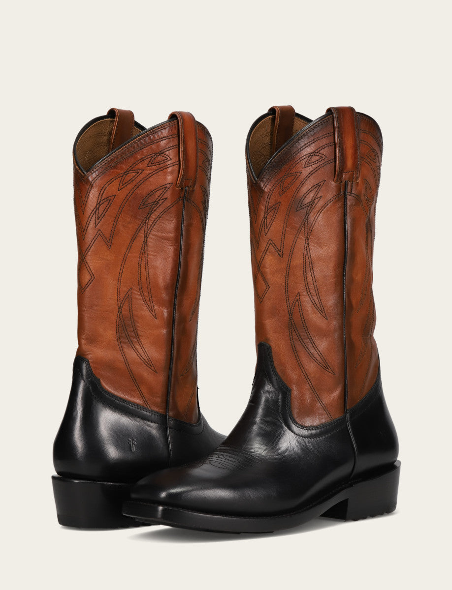 Men's Black Nash Deco Stitch Pull On Boots Black