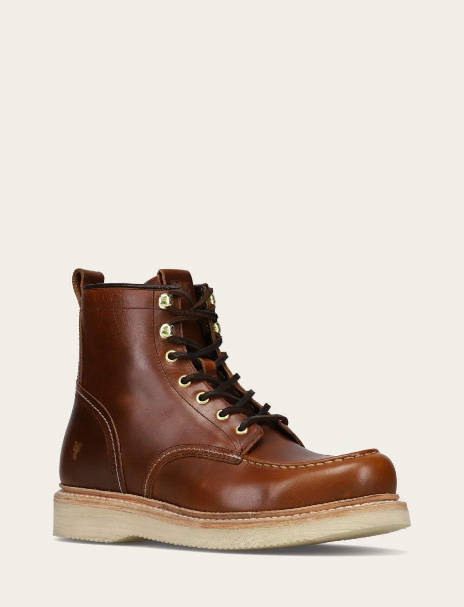 Men's Saddle Hudson Workboot Wedge Lace Ups Saddle