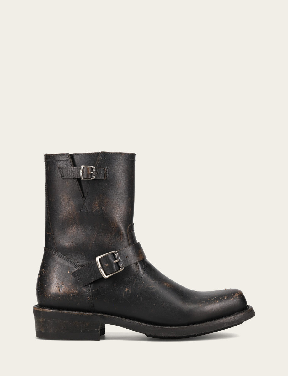 Men's Conway Engineer Smooth Leather Boot Antique Black