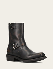 Men's Conway Engineer Smooth Leather Boot Antique Black