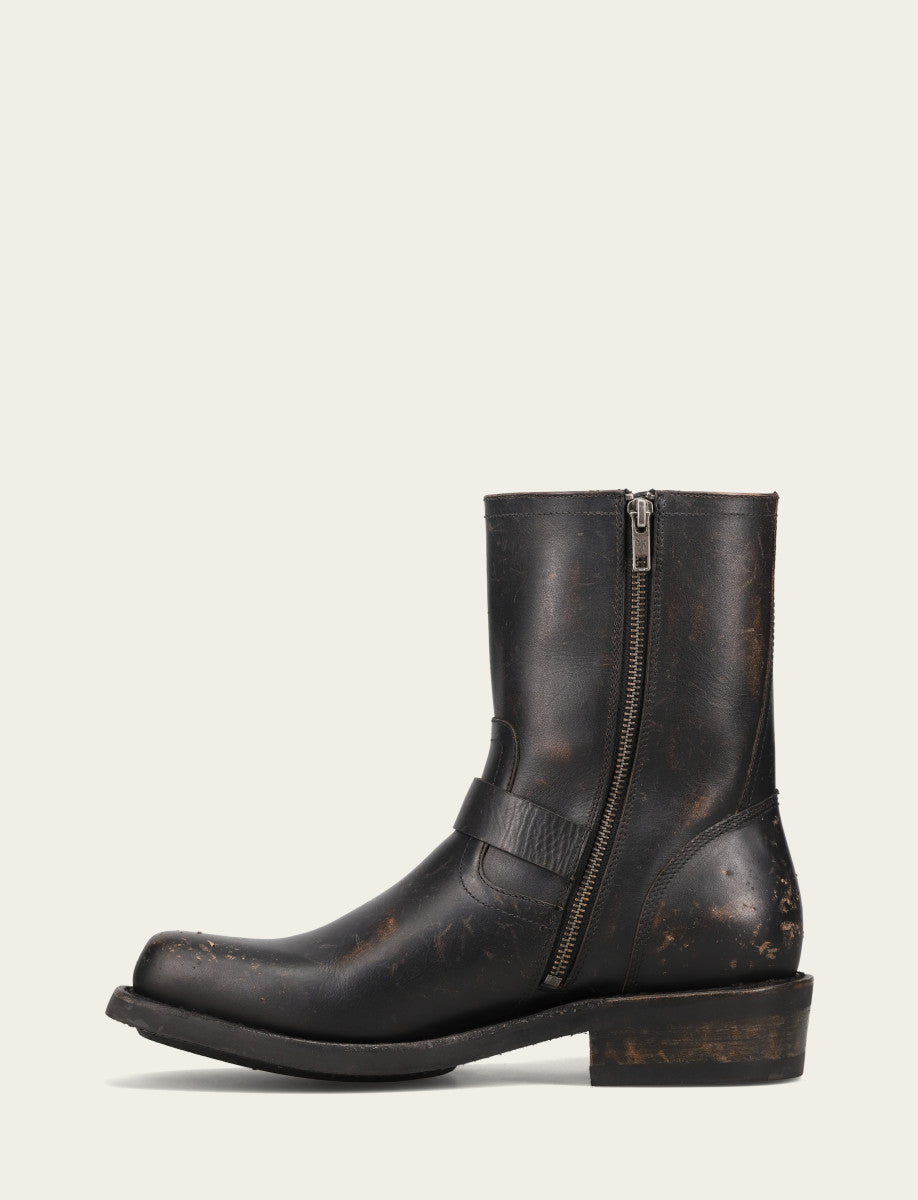 Men's Conway Engineer Smooth Leather Boot Antique Black