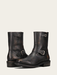 Men's Conway Engineer Smooth Leather Boot Antique Black