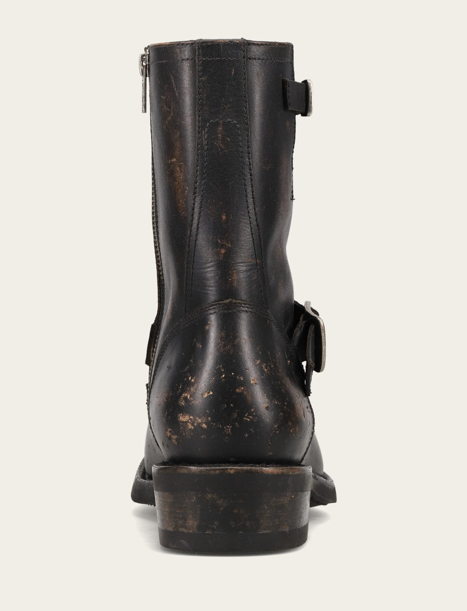 Men's Conway Engineer Smooth Leather Boot Antique Black
