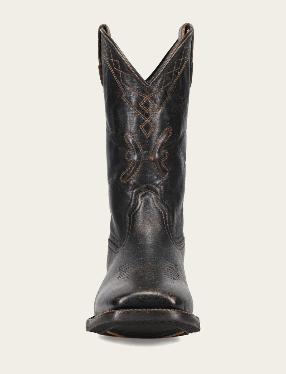 Men's Black Hauser Logo Stitch Boots Black