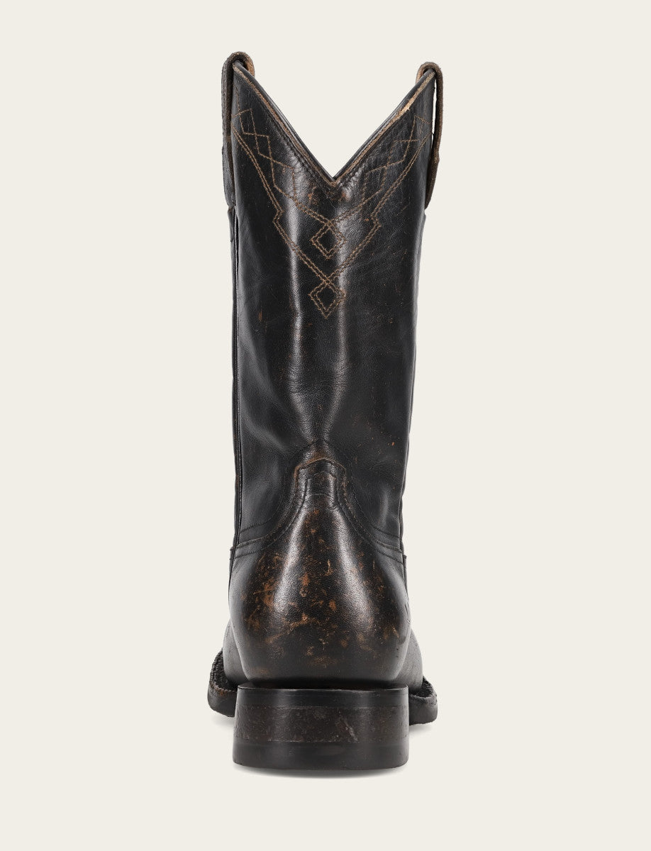 Men's Black Hauser Logo Stitch Boots Black