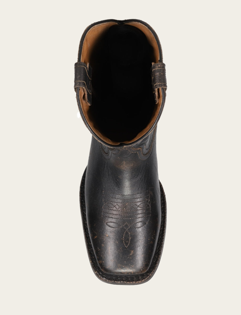 Men's Black Hauser Logo Stitch Boots Black