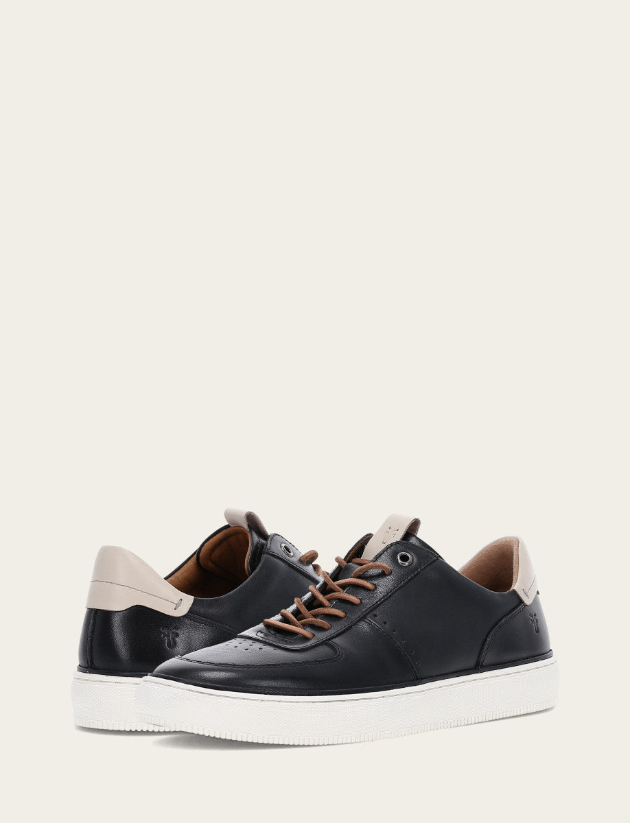 Men's Black Astor Low Lace Court Sneakers Black