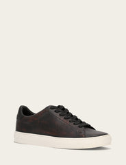 Men's Antiqued Black Astor Low Lace Slip On Sneakers Antiqued Black