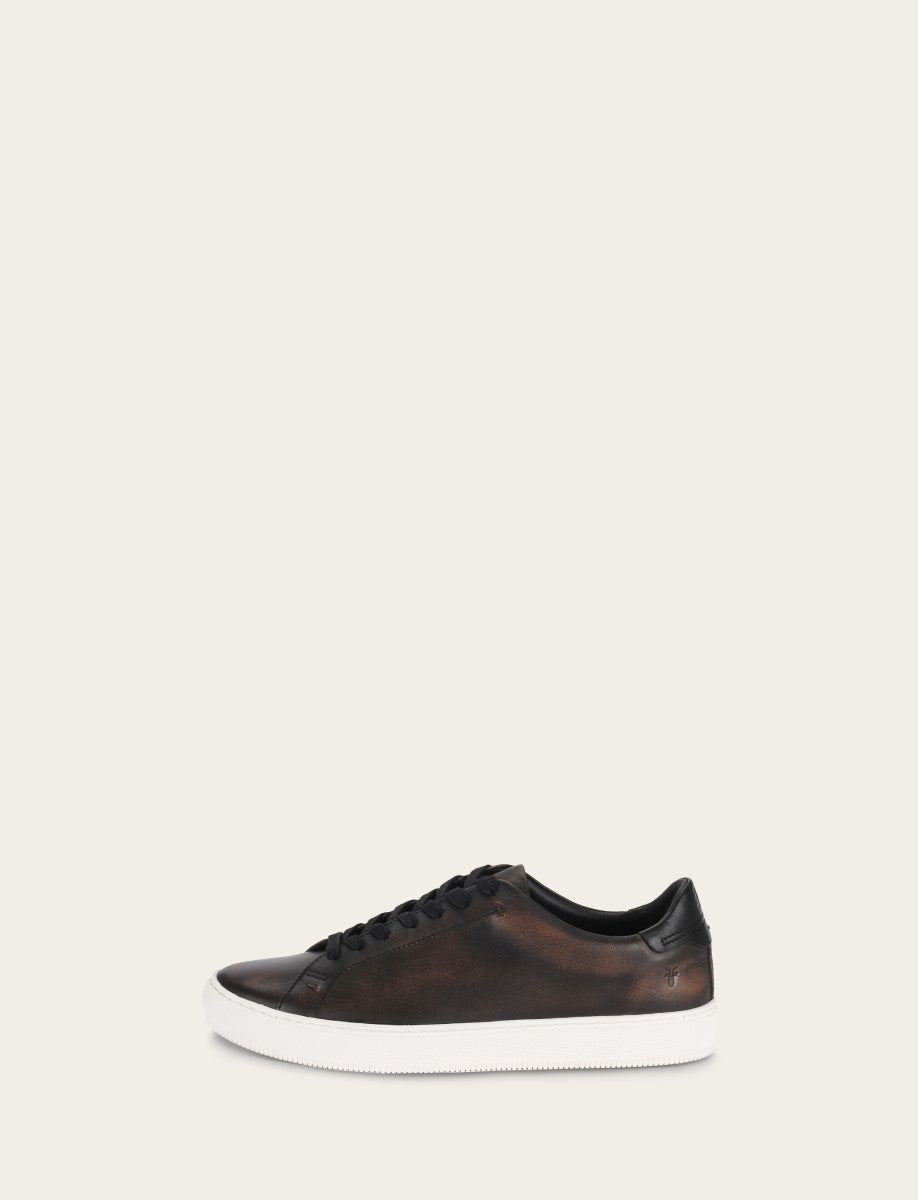 Men's Antiqued Black Astor Low Lace Slip On Sneakers Antiqued Black