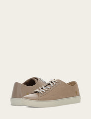 Men's Khaki Astor Cap Toe Low Lace Sneakers Khaki