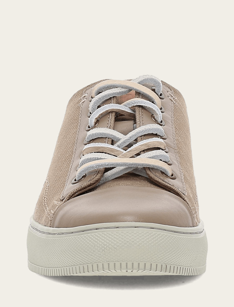 Men's Khaki Astor Cap Toe Low Lace Sneakers Khaki