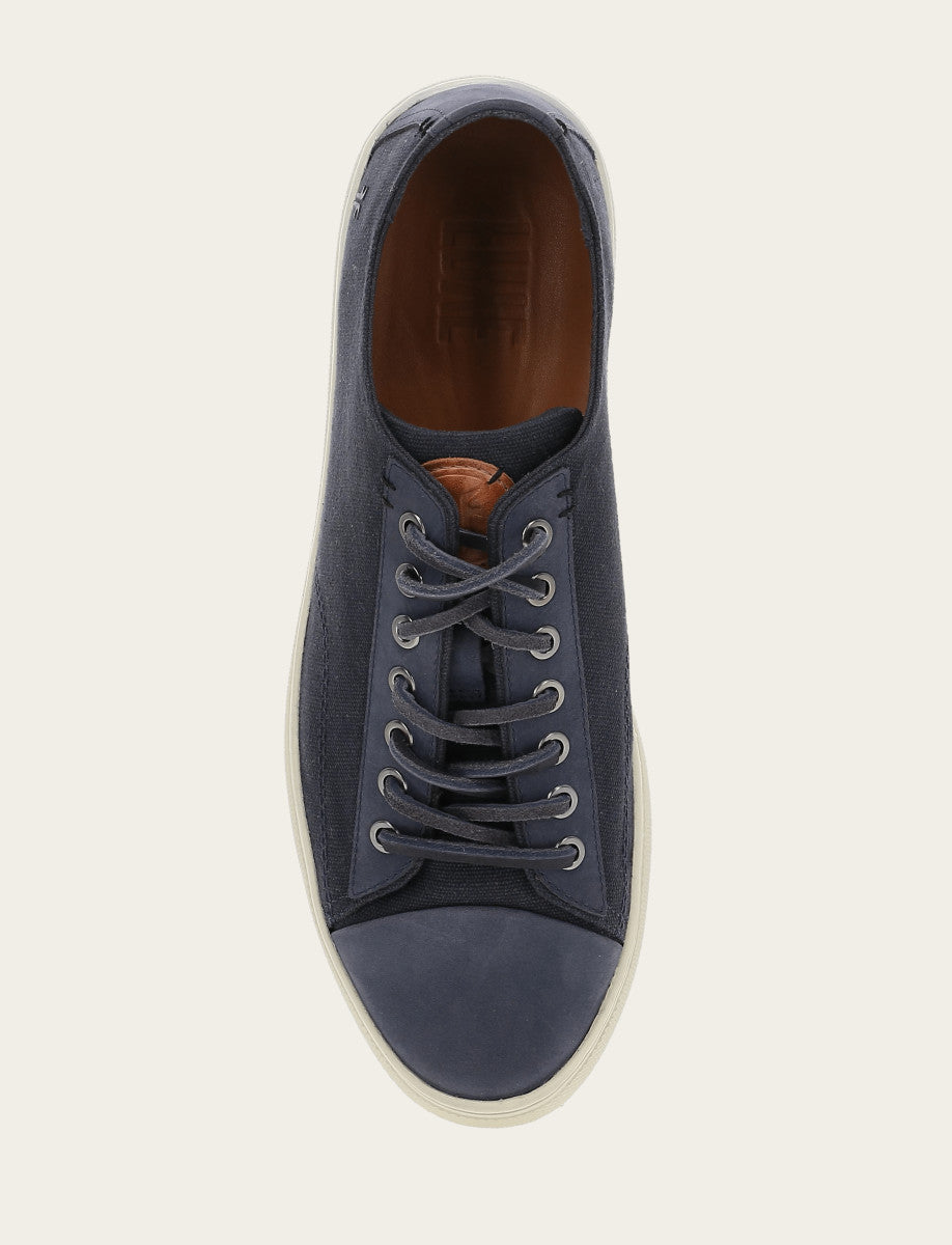 Men's Indigo Astor Cap Toe Low Lace Sneakers Indigo