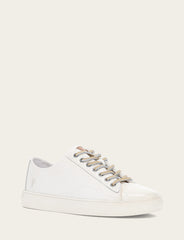 Men's White Astor Cap Toe Low Lace Sneakers White