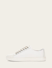 Men's White Astor Cap Toe Low Lace Sneakers White