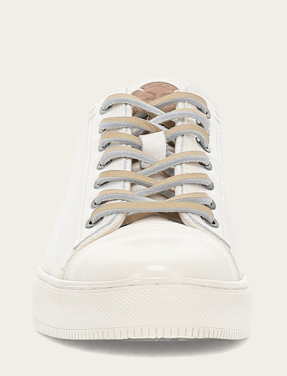 Men's White Astor Cap Toe Low Lace Sneakers White