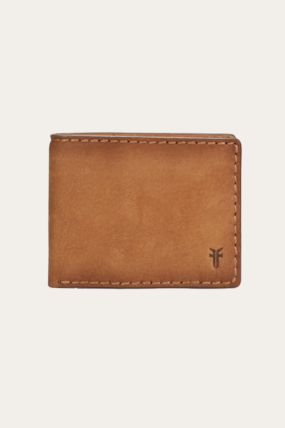 Logan Nubuck Cognac Money Clip Card Case Cognac