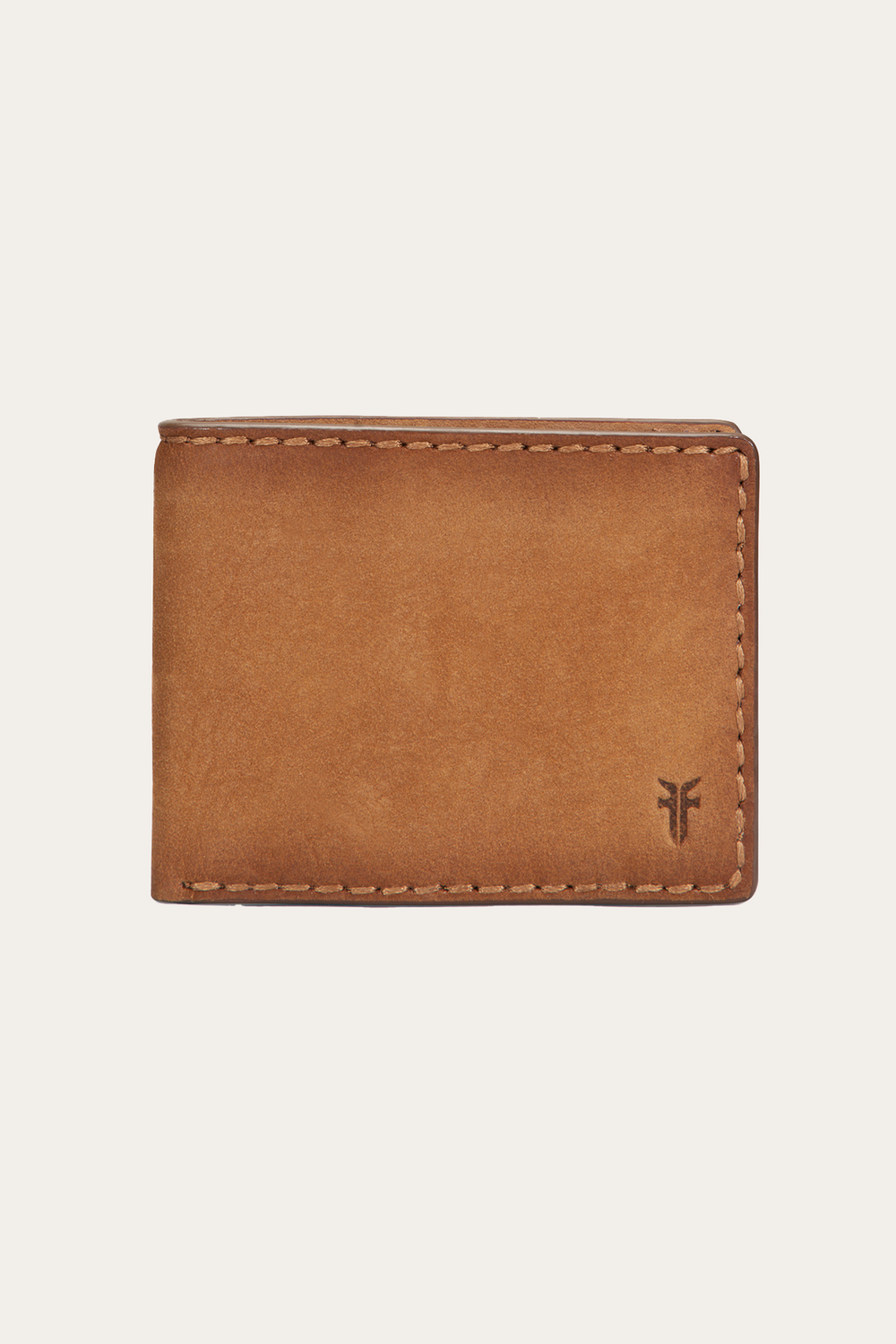 Logan Nubuck Cognac Money Clip Card Case Cognac