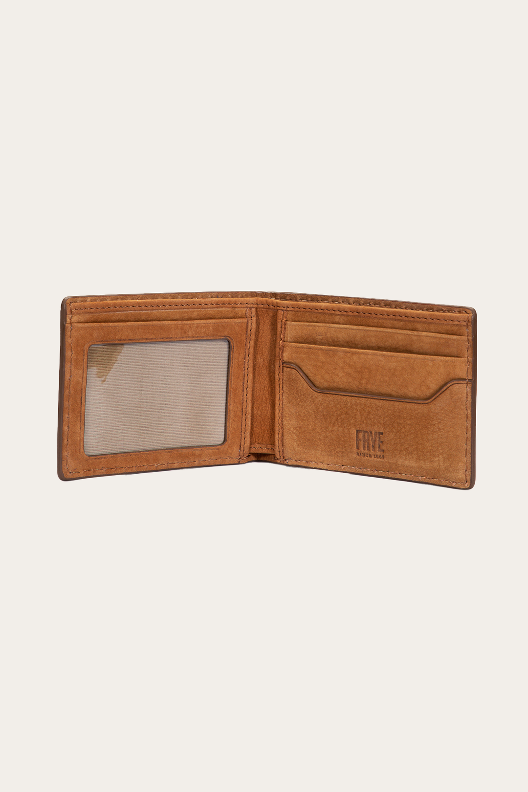 Logan Nubuck Cognac Money Clip Card Case Cognac