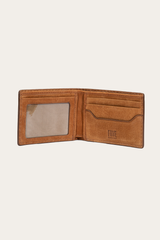 Logan Nubuck Cognac Money Clip Card Case Cognac