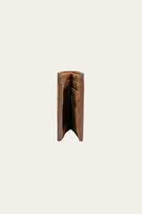 Logan Nubuck Cognac Money Clip Card Case Cognac