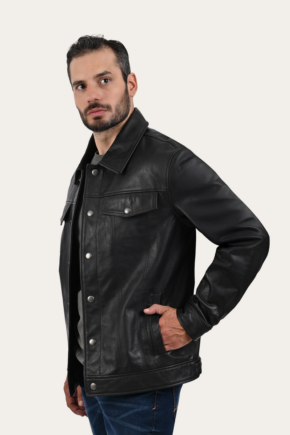 Black Baxter Trucker Jacket Black