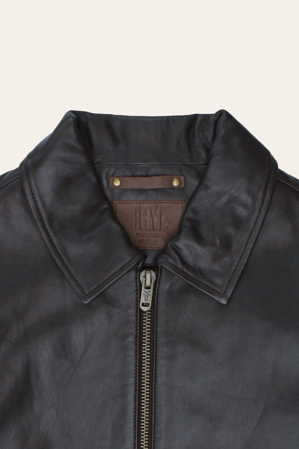 Men’s Dark Brown Dusty Trucker Leather Jacket Dark Brown