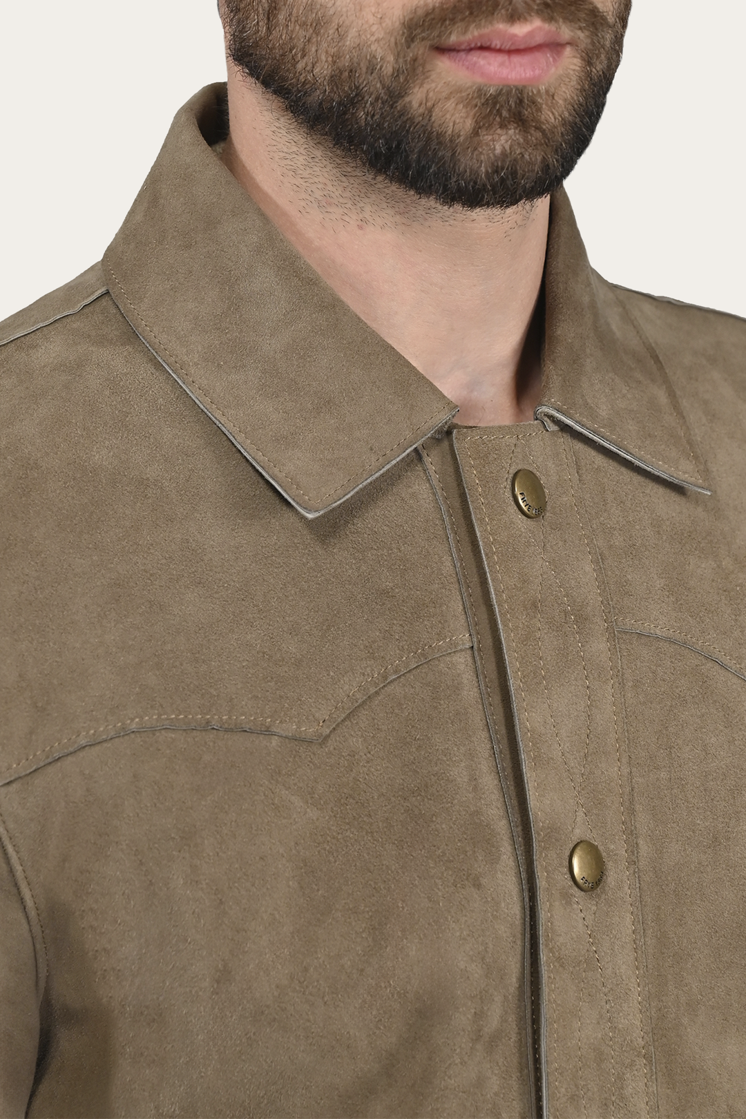 Men’s Taupe Judd Suede Shacket Taupe