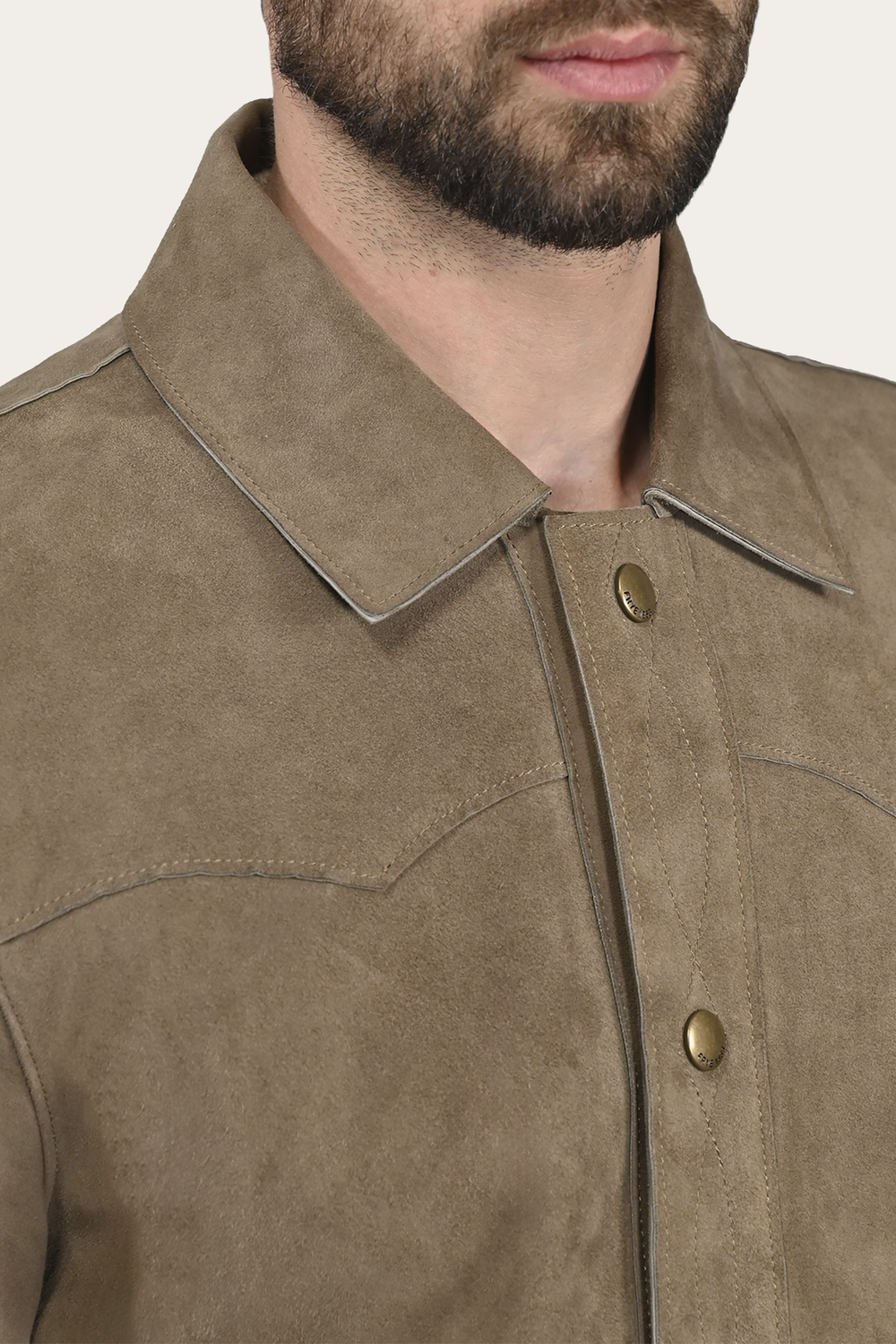 Men’s Taupe Judd Suede Shacket Taupe