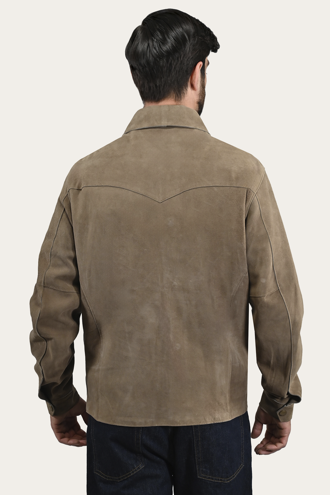 Men’s Taupe Judd Suede Shacket Taupe