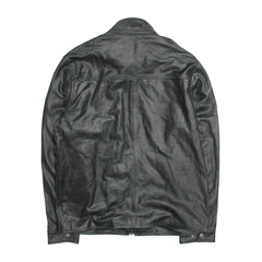 Men’s Black Lawton Modern Nappa Biker Jacket Black