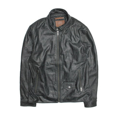 Men’s Black Lawton Modern Nappa Biker Jacket Black