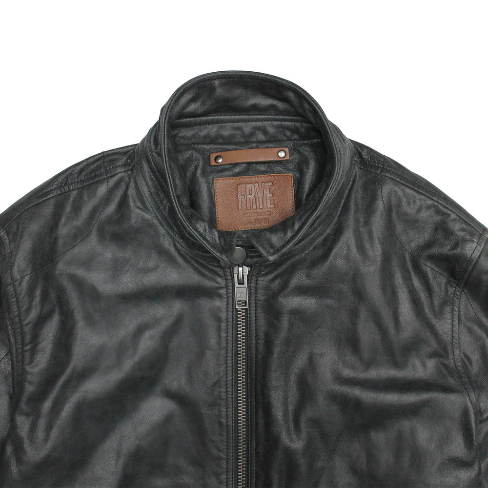 Men’s Black Lawton Modern Nappa Biker Jacket Black