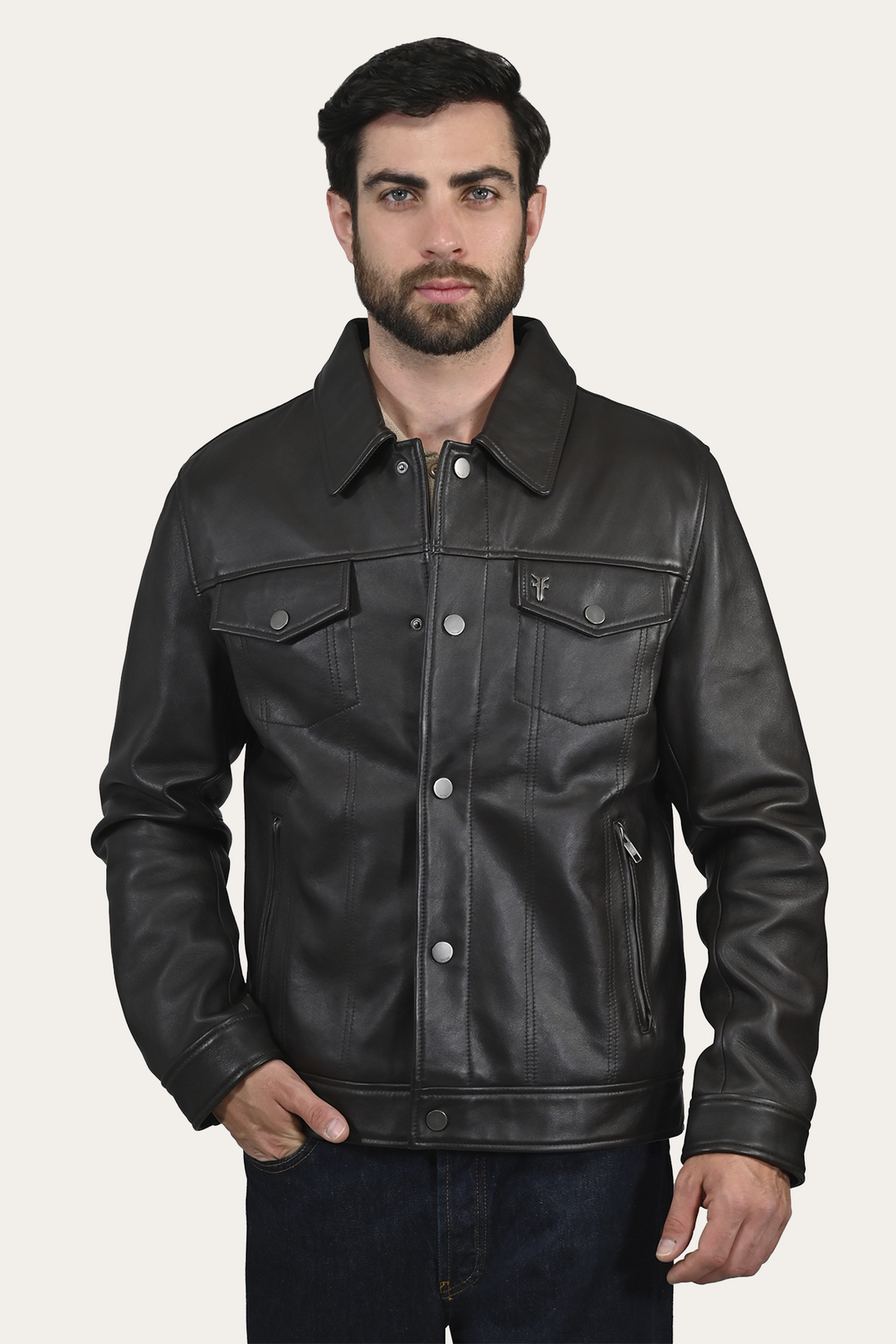 Ruffian Trucker Jacket Dark Brown