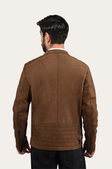 Men’s Tobacco Desert Racer Leather Jacket Tobacco