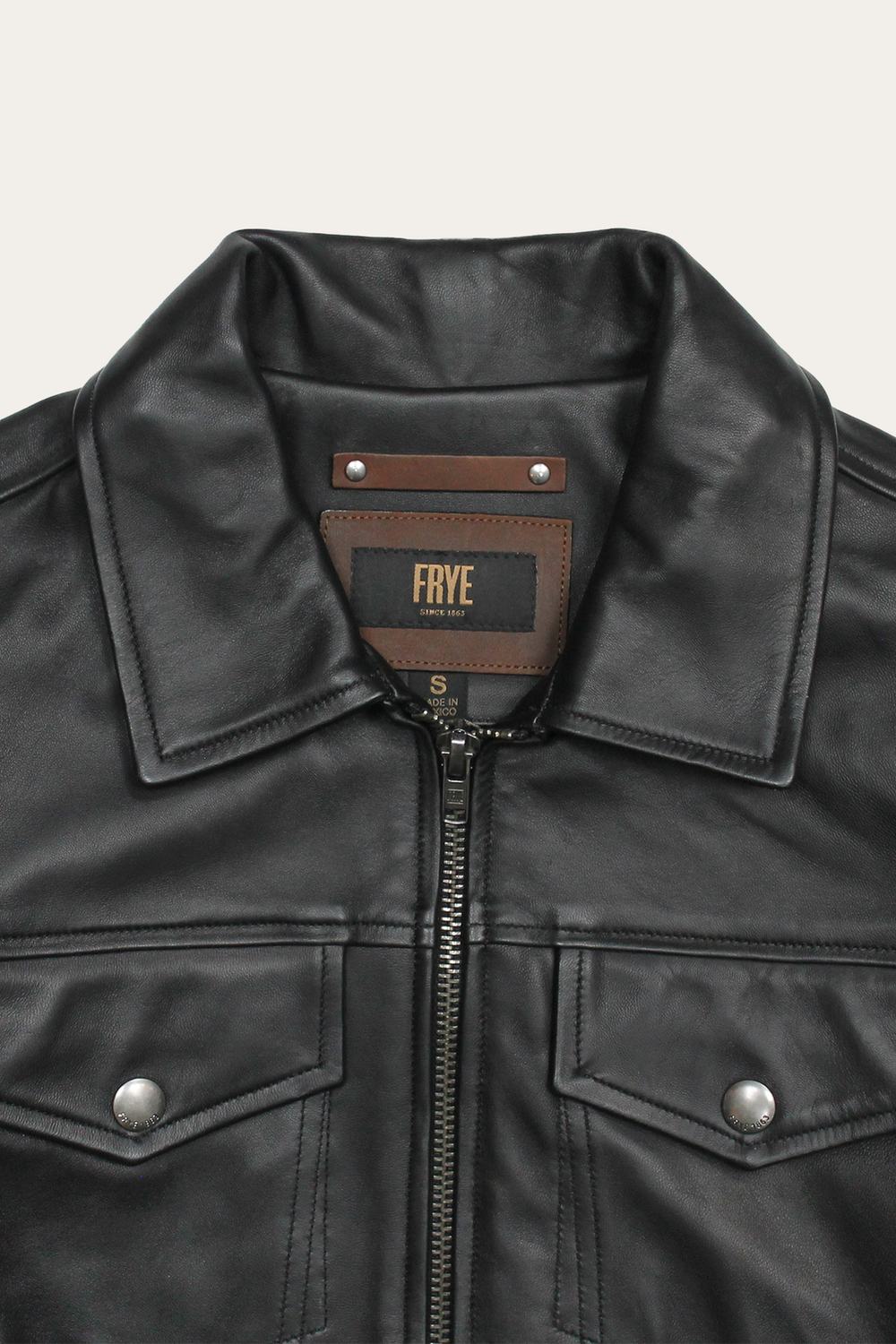 Men’s Black Durango Trucker Leather Jacket Black