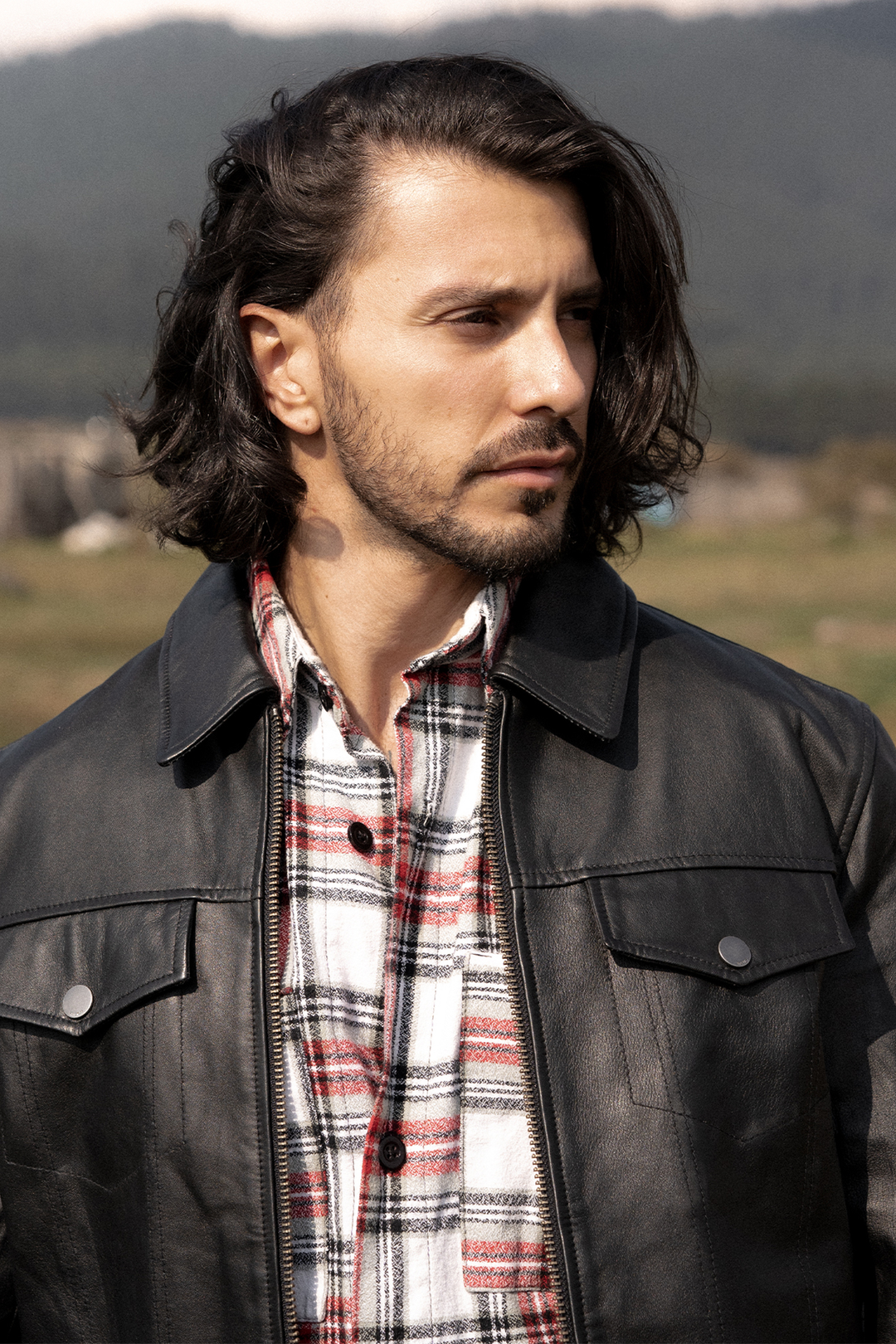 Men’s Black Durango Trucker Leather Jacket Black