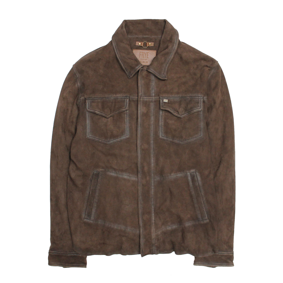Men’s Dark Brown Brody Suede Shacket Dark brown