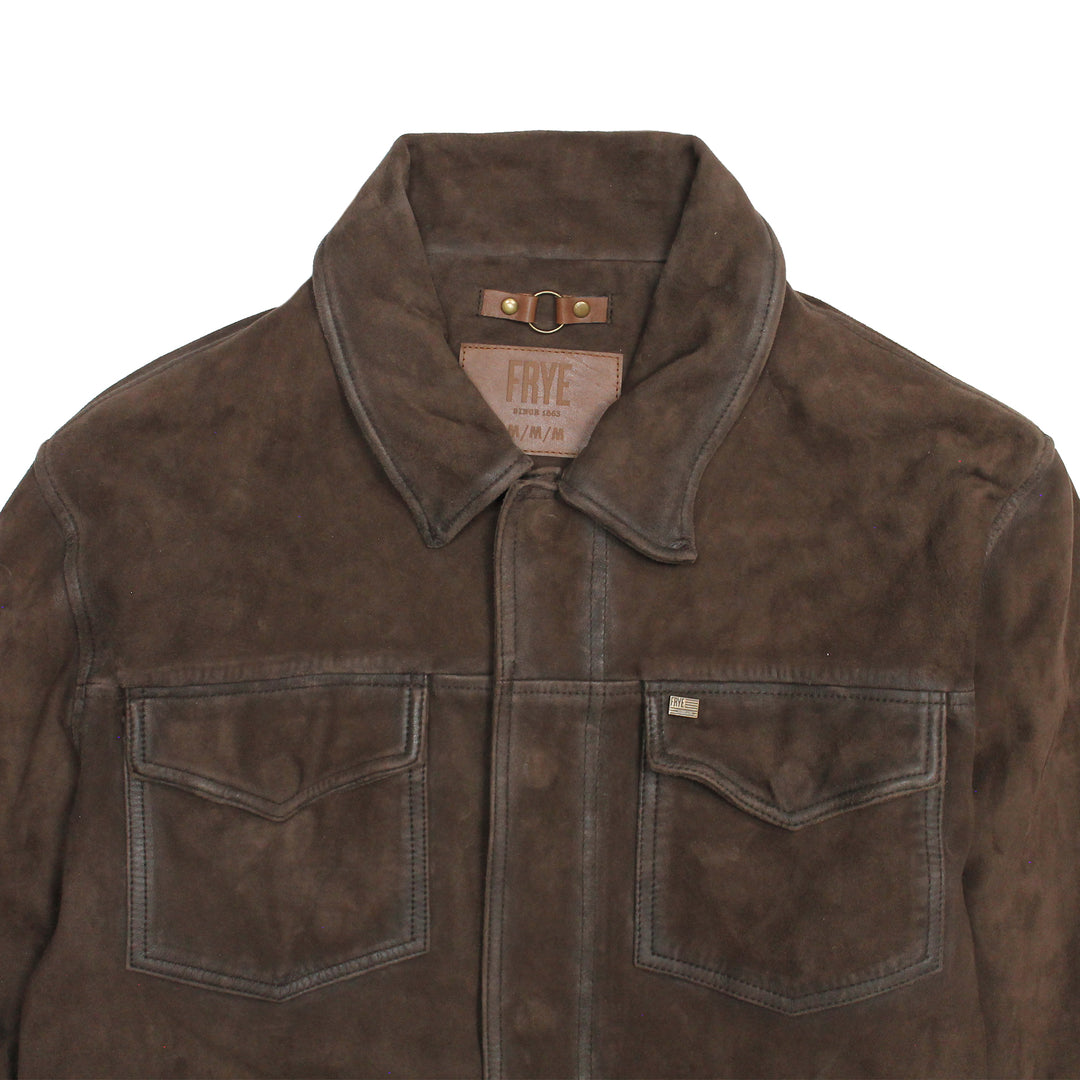 Men’s Dark Brown Brody Suede Shacket Dark brown