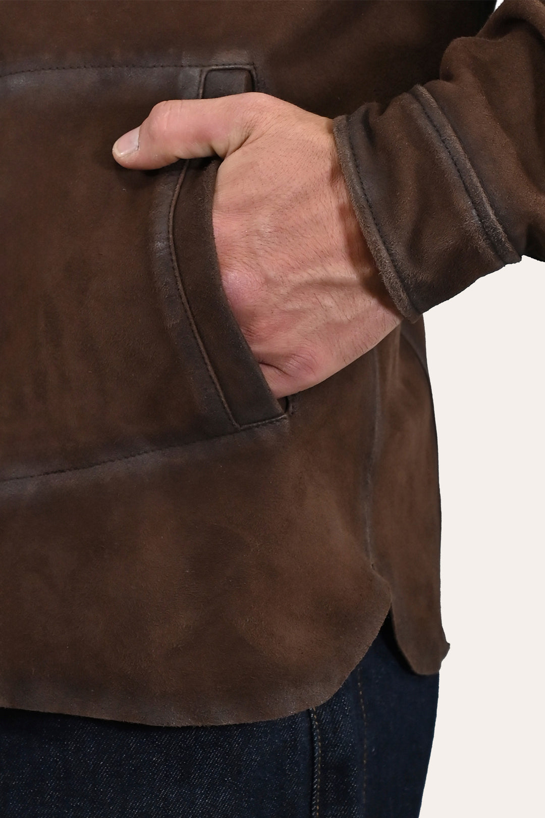 Men’s Dark Brown Brody Suede Shacket Dark brown