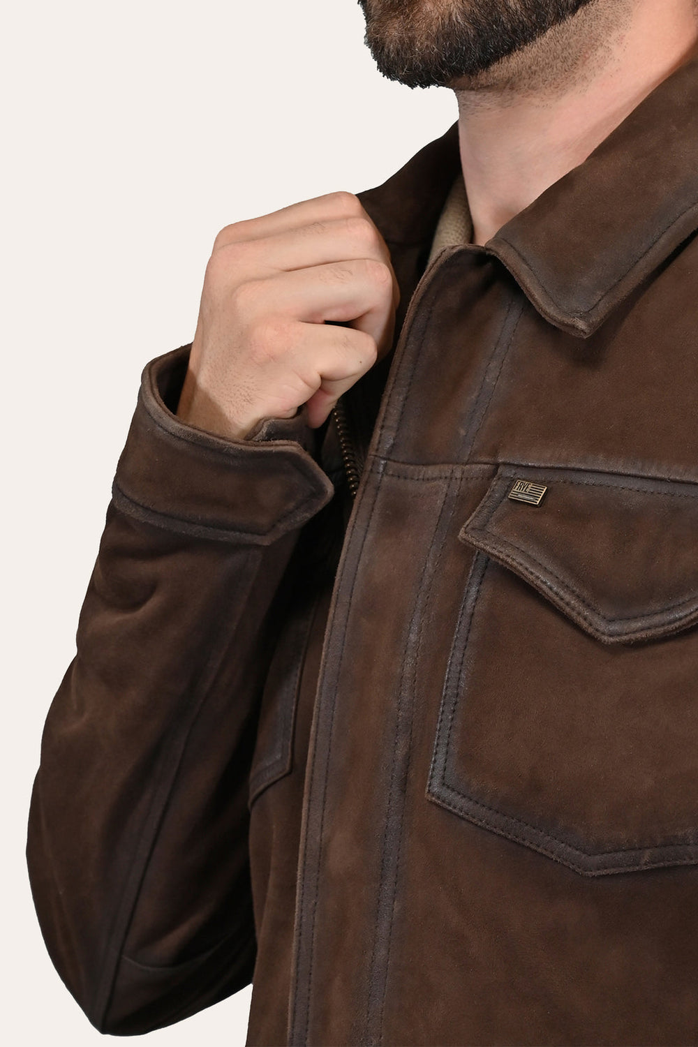 Men’s Dark Brown Brody Suede Shacket Dark brown