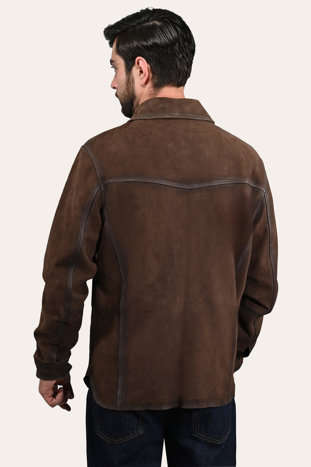Men’s Dark Brown Brody Suede Shacket Dark brown