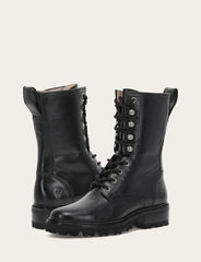 Women's Black Olivia Combat Boots Black