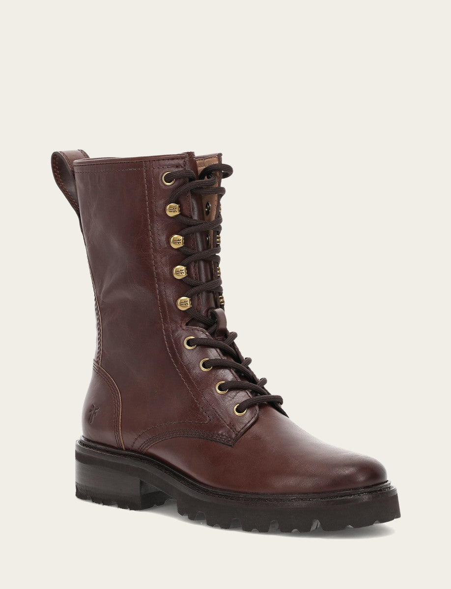 Women's Bourbon Olivia Combat Boots Bourbon