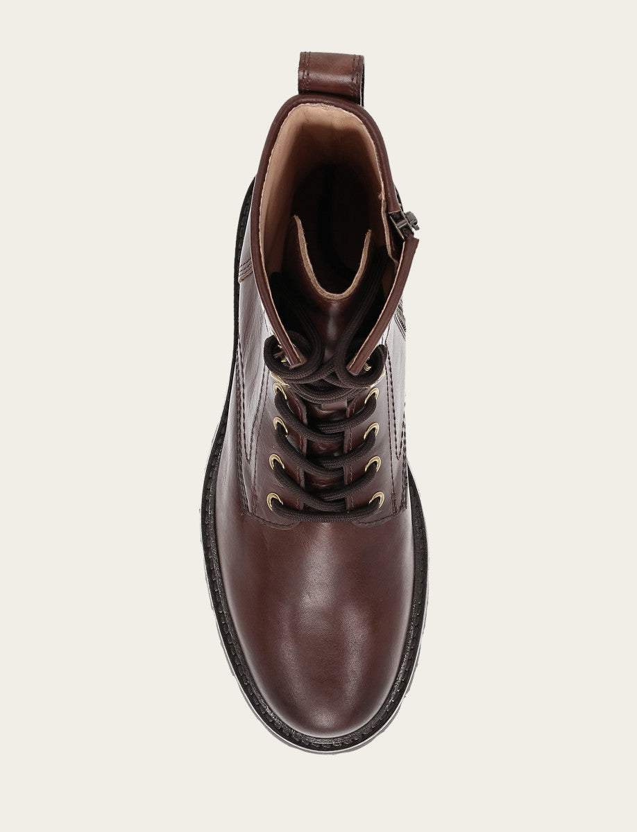Women's Bourbon Olivia Combat Boots Bourbon